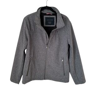 Men’s Tommy Hilfiger Grey Full Zip Jacket Wind Water Resistant Size Small